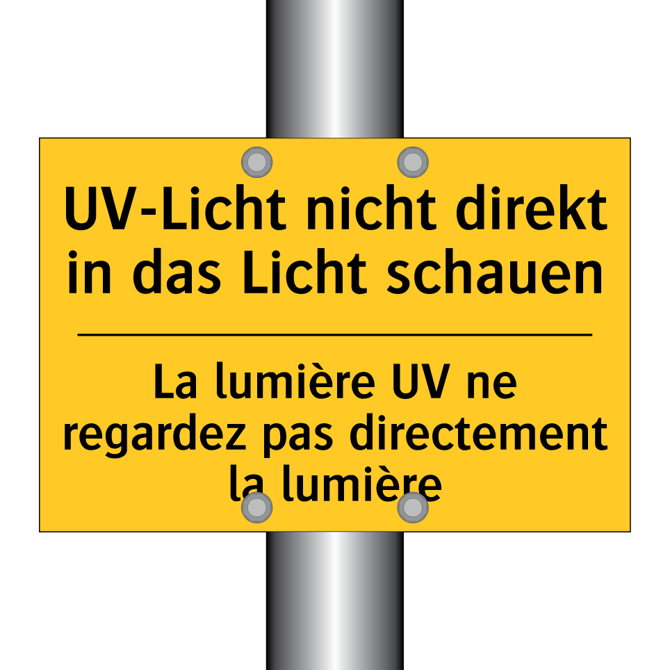 UV-Licht nicht direkt in das Licht /.../ - La lumière UV ne regardez pas /.../