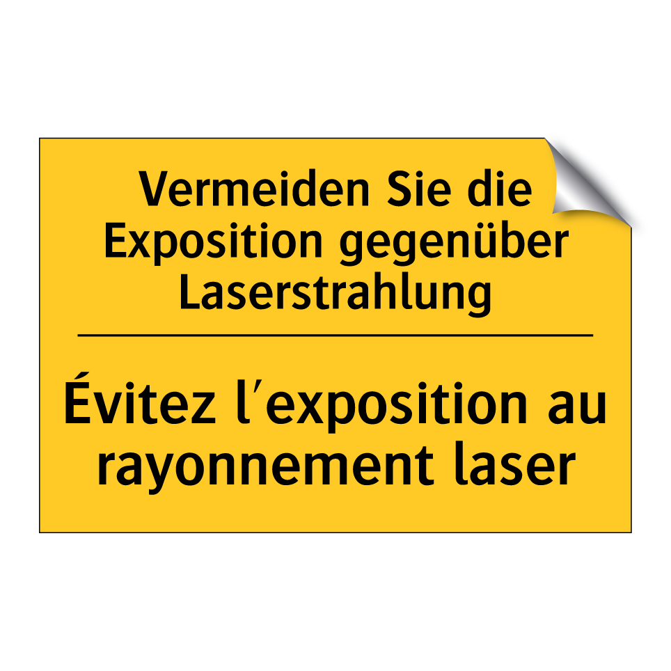 Vermeiden Sie die Exposition gegenüber /.../ - Évitez l'exposition au rayonnement /.../