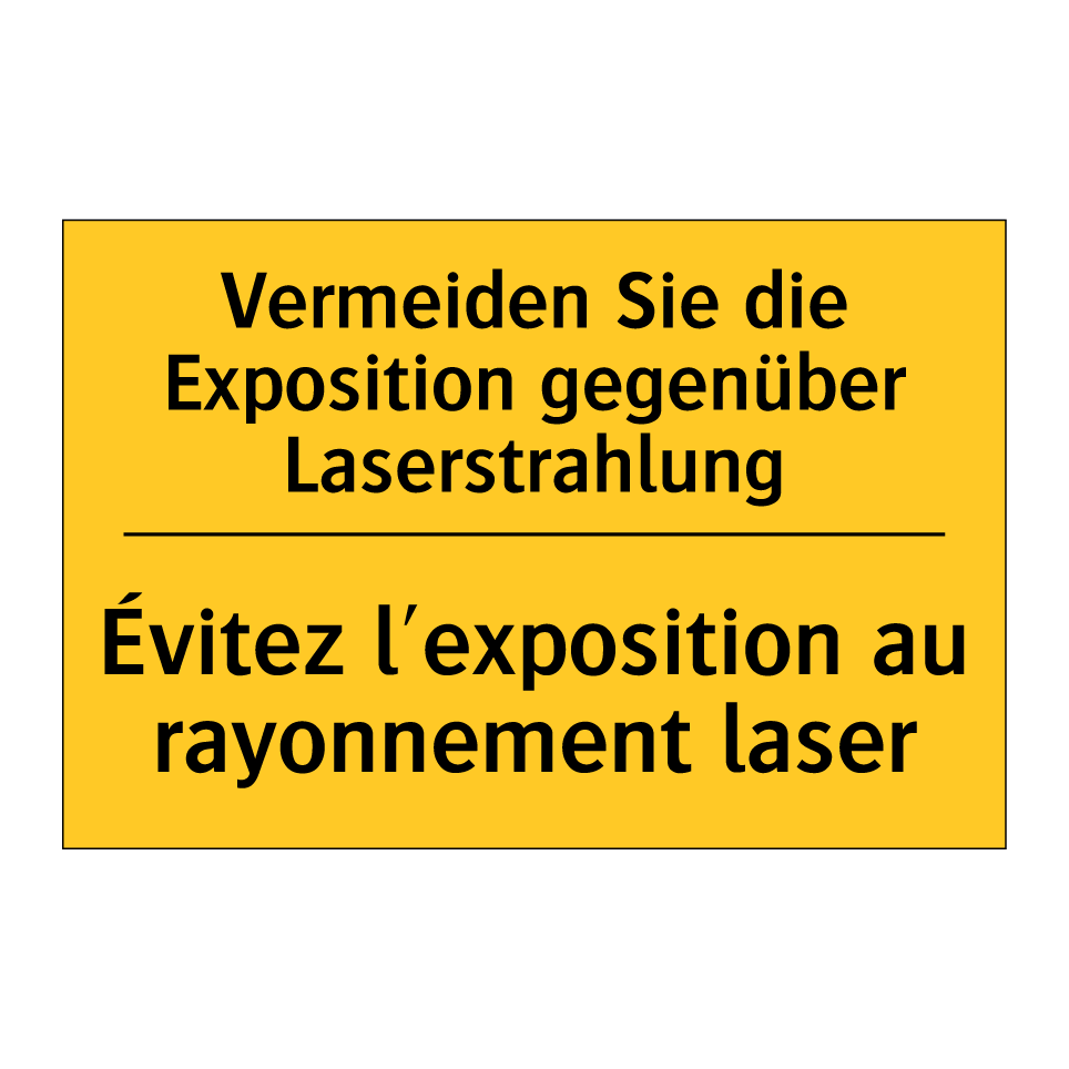 Vermeiden Sie die Exposition gegenüber /.../ - Évitez l'exposition au rayonnement /.../