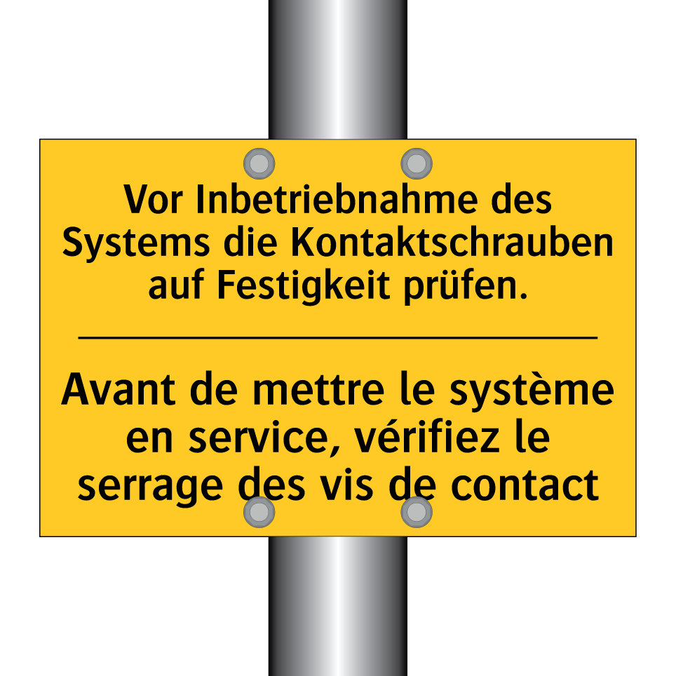 Vor Inbetriebnahme des Systems /.../ - Avant de mettre le système en /.../