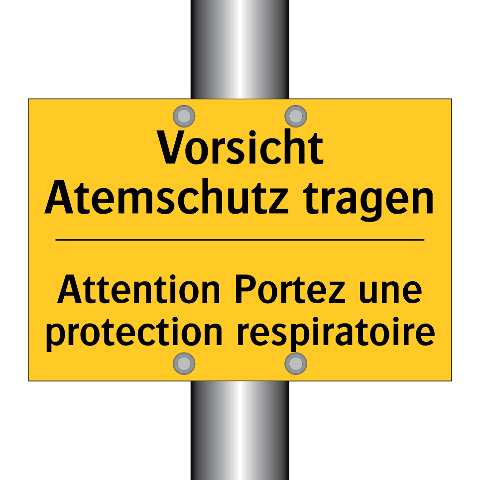 Vorsicht Atemschutz tragen - Attention Portez une protection /.../