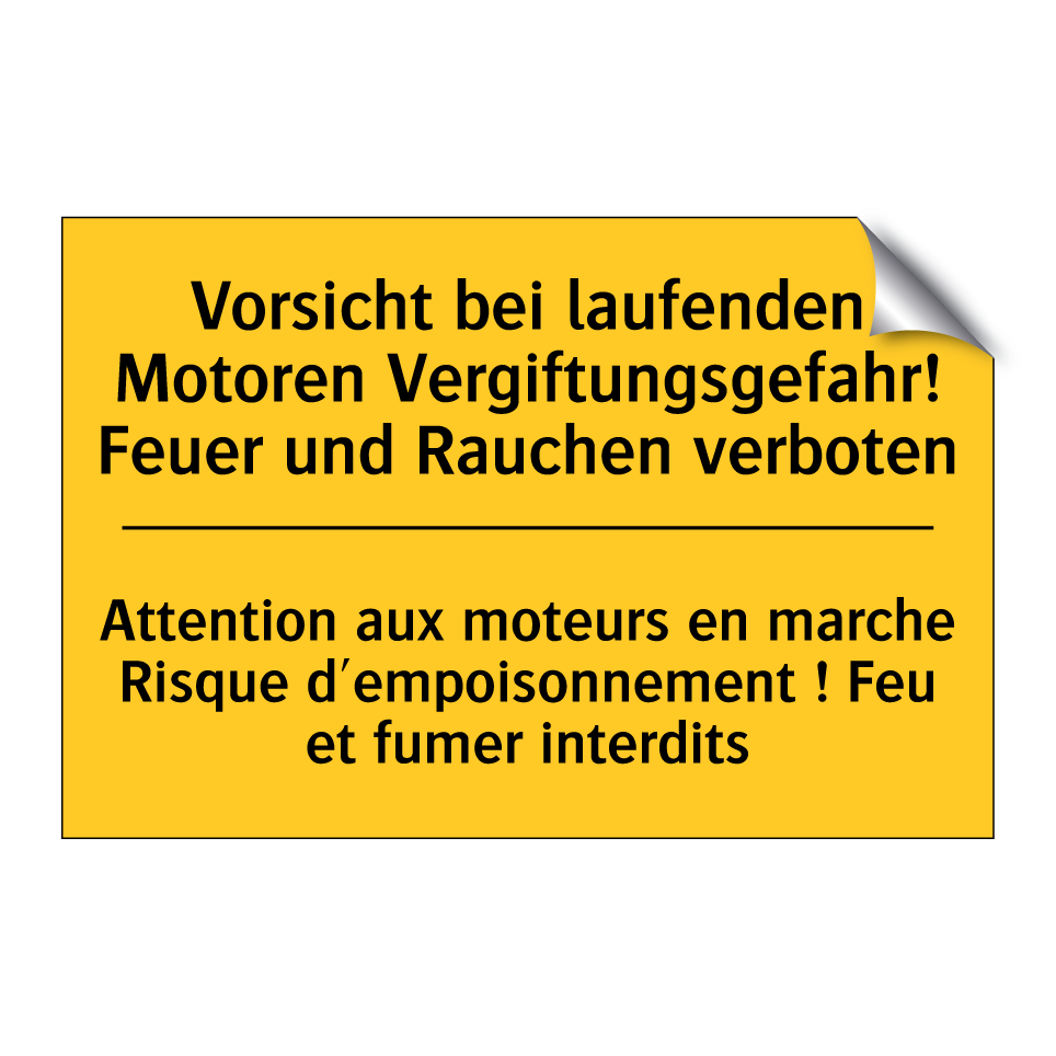 Vorsicht bei laufenden Motoren /.../ - Attention aux moteurs en marche /.../