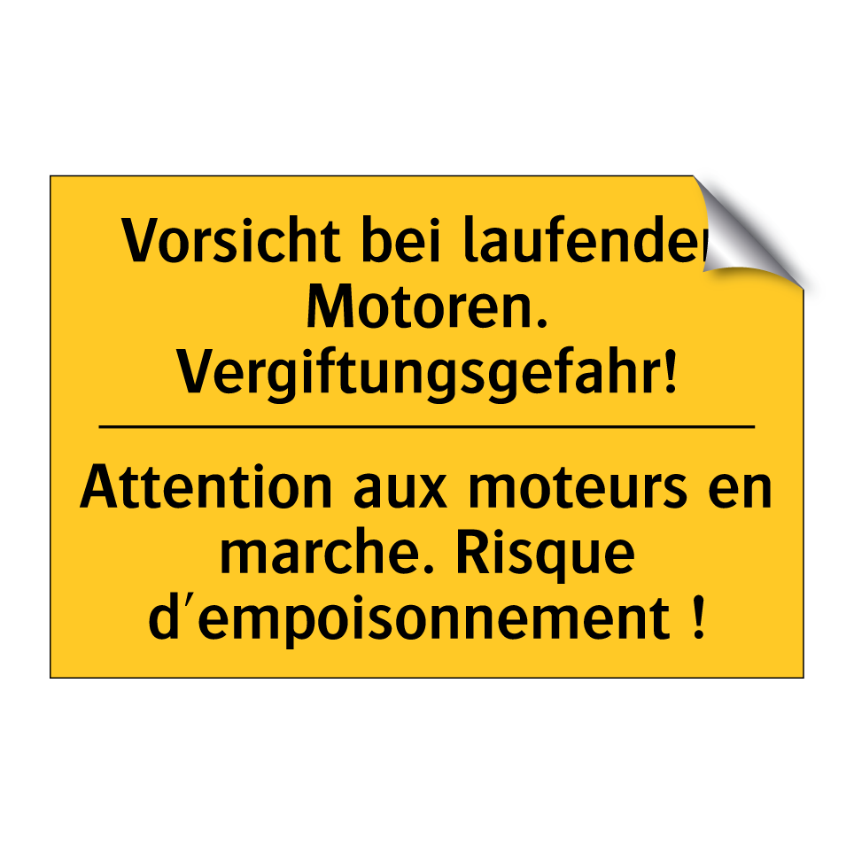 Vorsicht bei laufenden Motoren. /.../ - Attention aux moteurs en marche. /.../