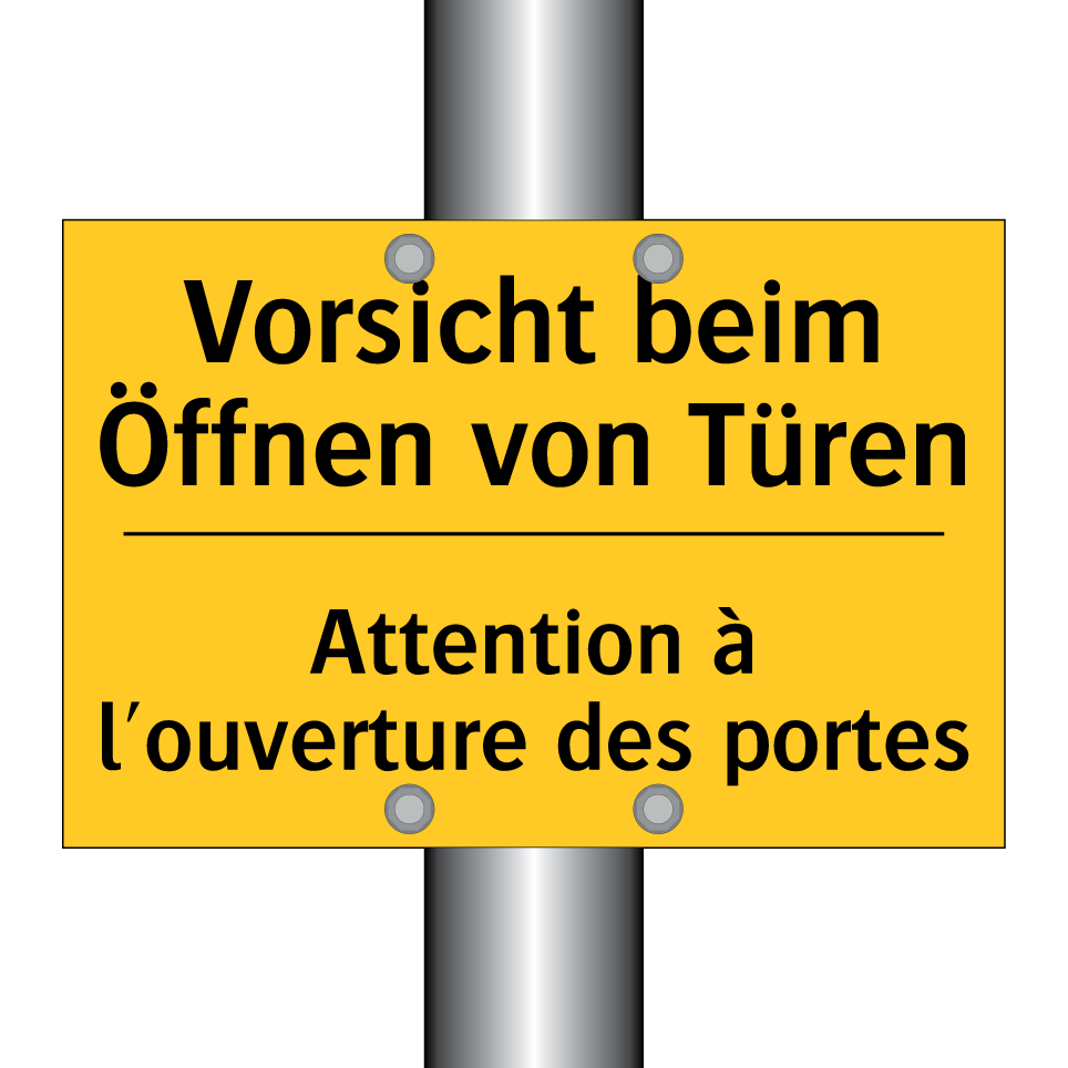 Vorsicht beim Öffnen von Türen - Attention à l'ouverture des portes /.../
