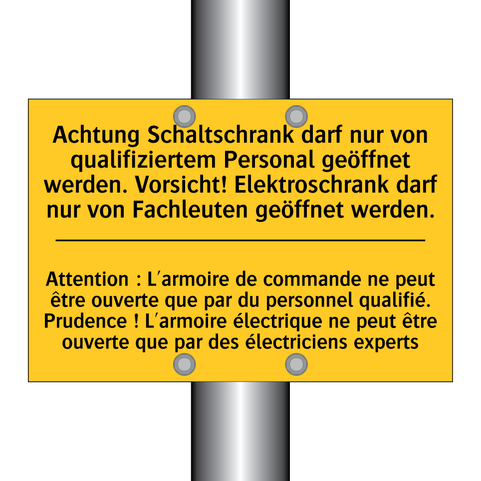 Achtung Schaltschrank darf nur /.../ - Attention : L'armoire de commande /.../