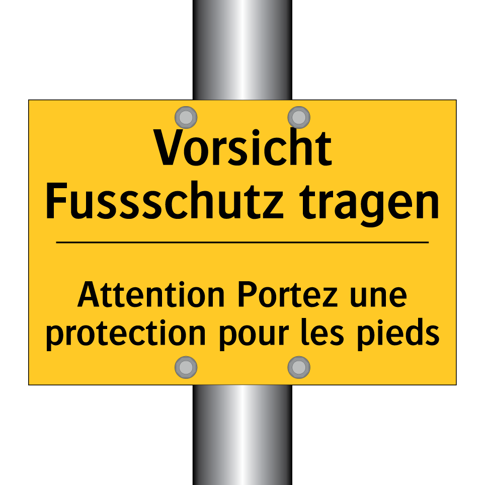 Vorsicht Fussschutz tragen - Attention Portez une protection /.../