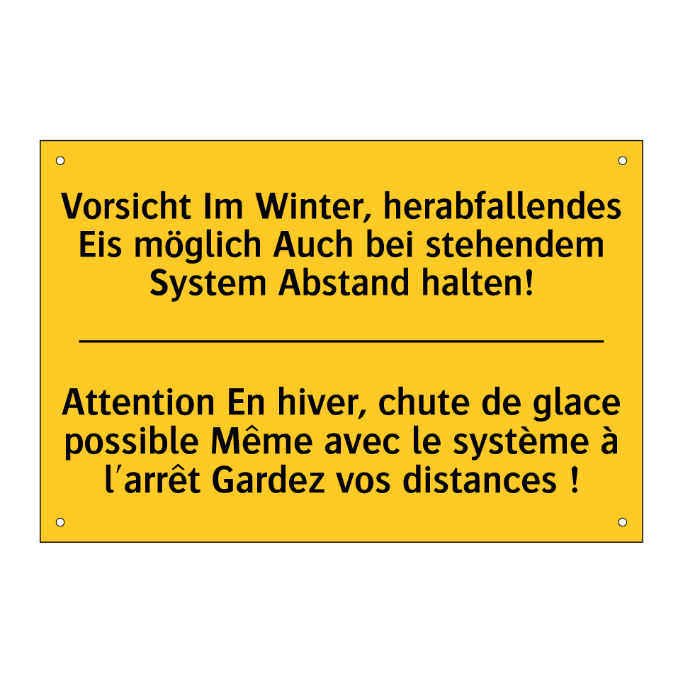 Vorsicht Im Winter, herabfallendes /.../ - Attention En hiver, chute de glace /.../