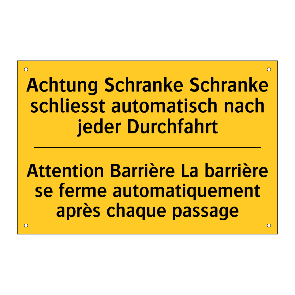 Achtung Schranke Schranke schliesst /.../ - Attention Barrière La barrière /.../