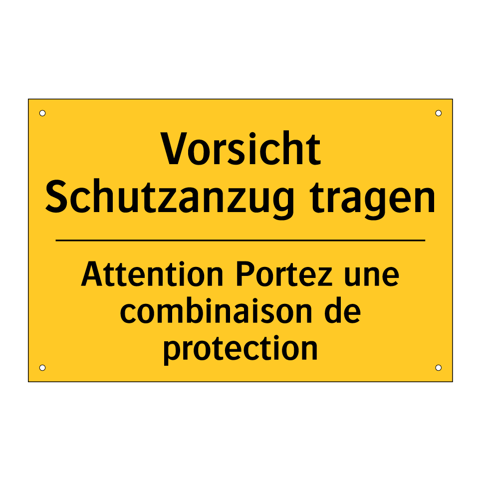 Vorsicht Schutzanzug tragen - Attention Portez une combinaison /.../