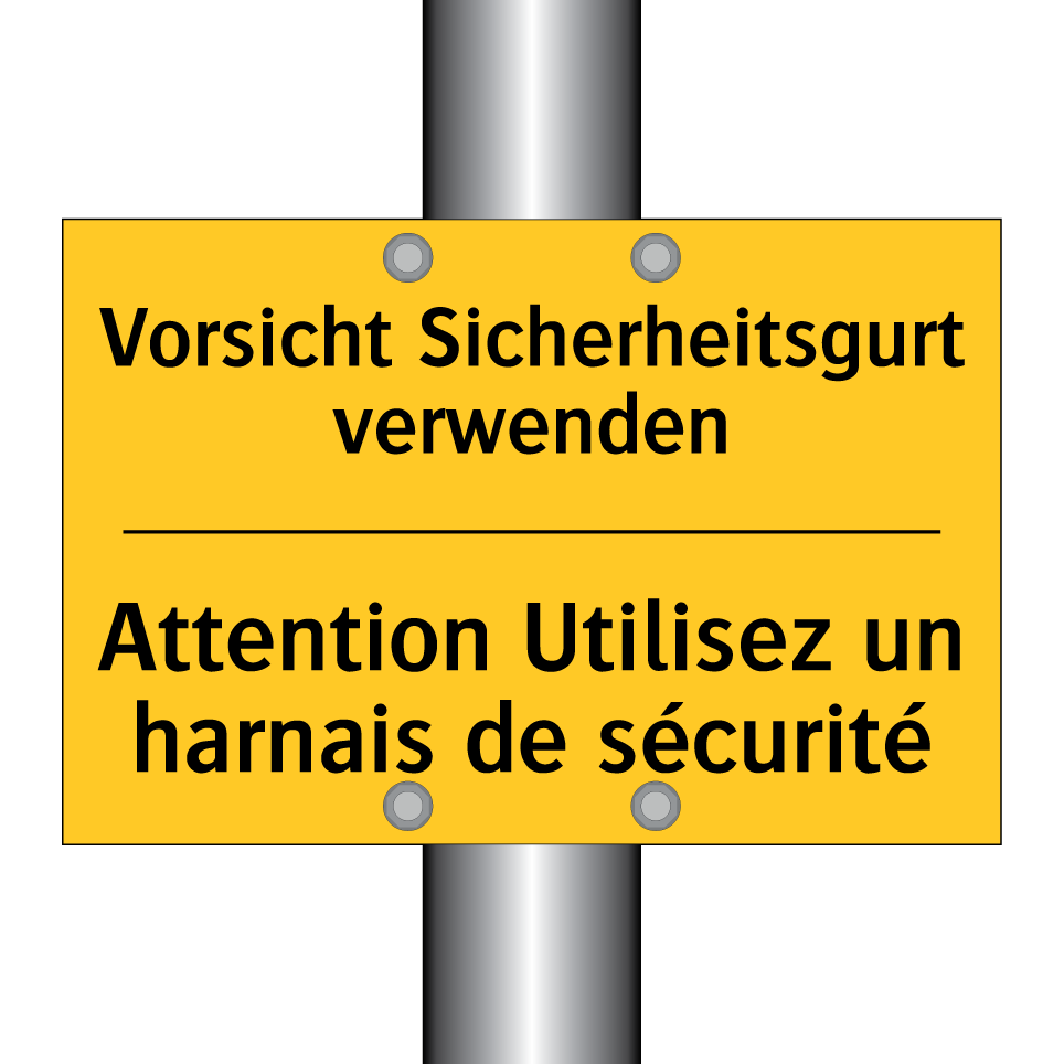 Vorsicht Sicherheitsgurt verwenden /.../ - Attention Utilisez un harnais /.../