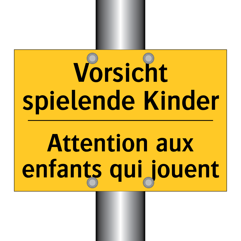 Vorsicht spielende Kinder - Attention aux enfants qui jouent /.../