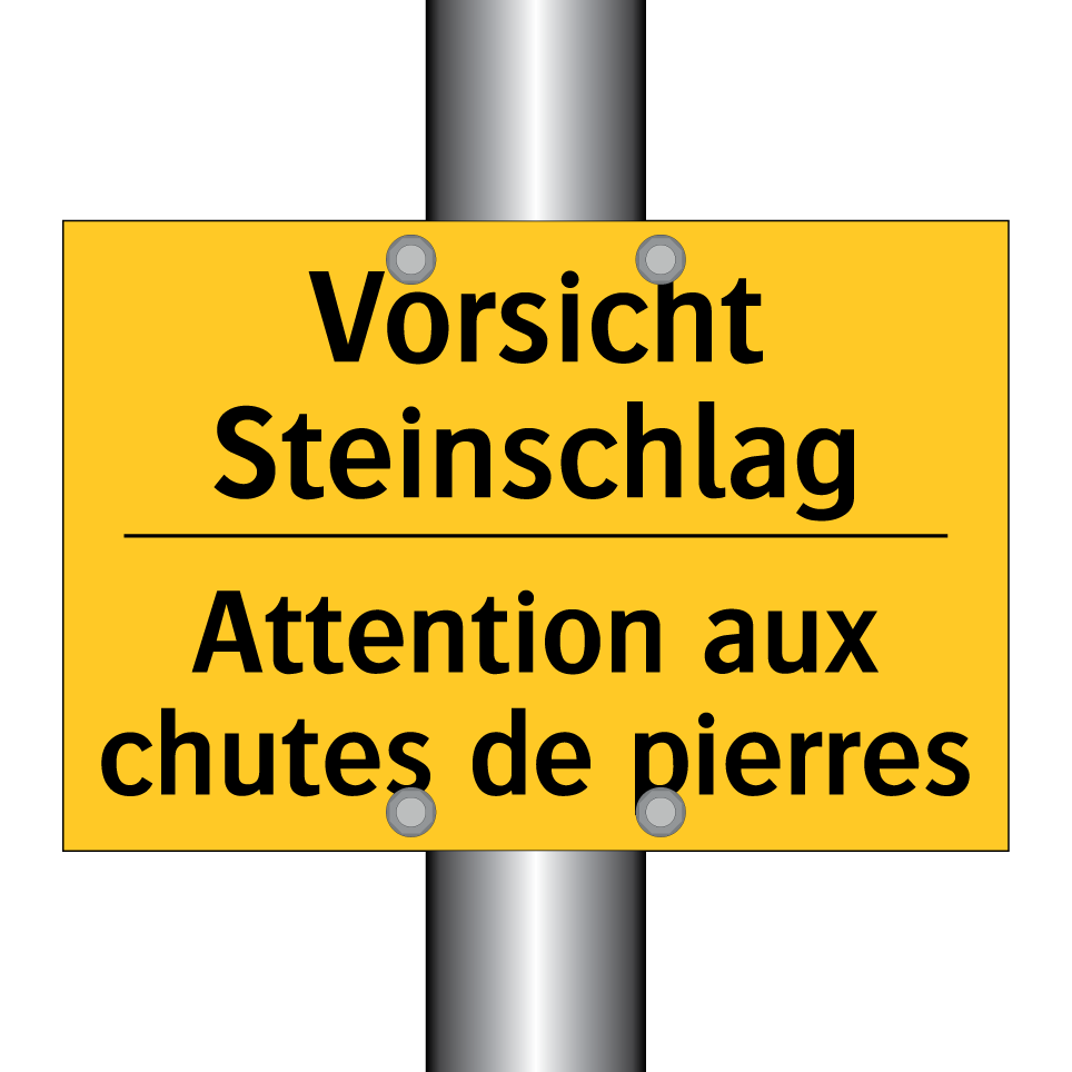 Vorsicht Steinschlag - Attention aux chutes de pierres /.../