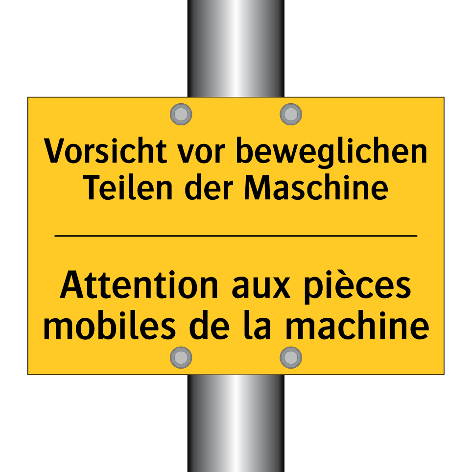 Vorsicht vor beweglichen Teilen /.../ - Attention aux pièces mobiles de /.../