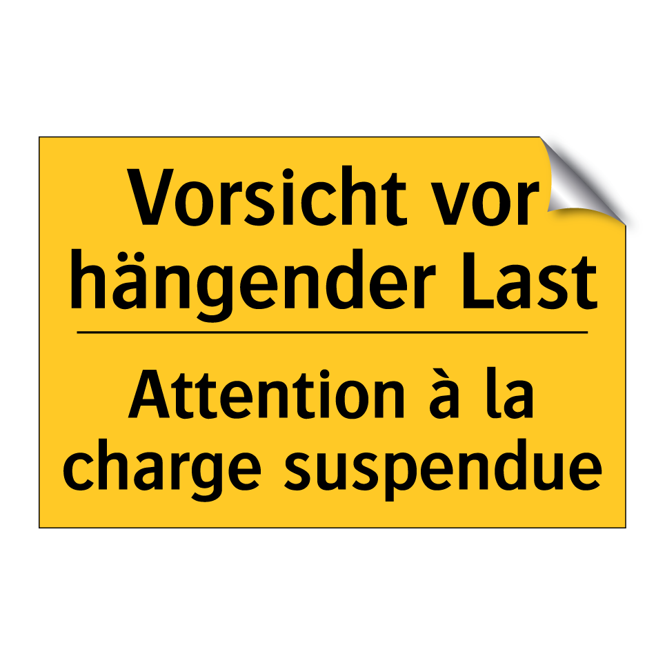 Vorsicht vor hängender Last - Attention à la charge suspendue /.../
