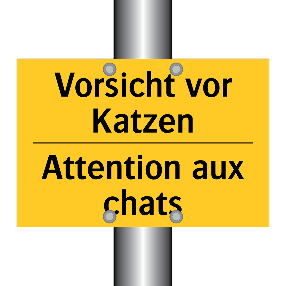 Vorsicht vor Katzen - Attention aux chats