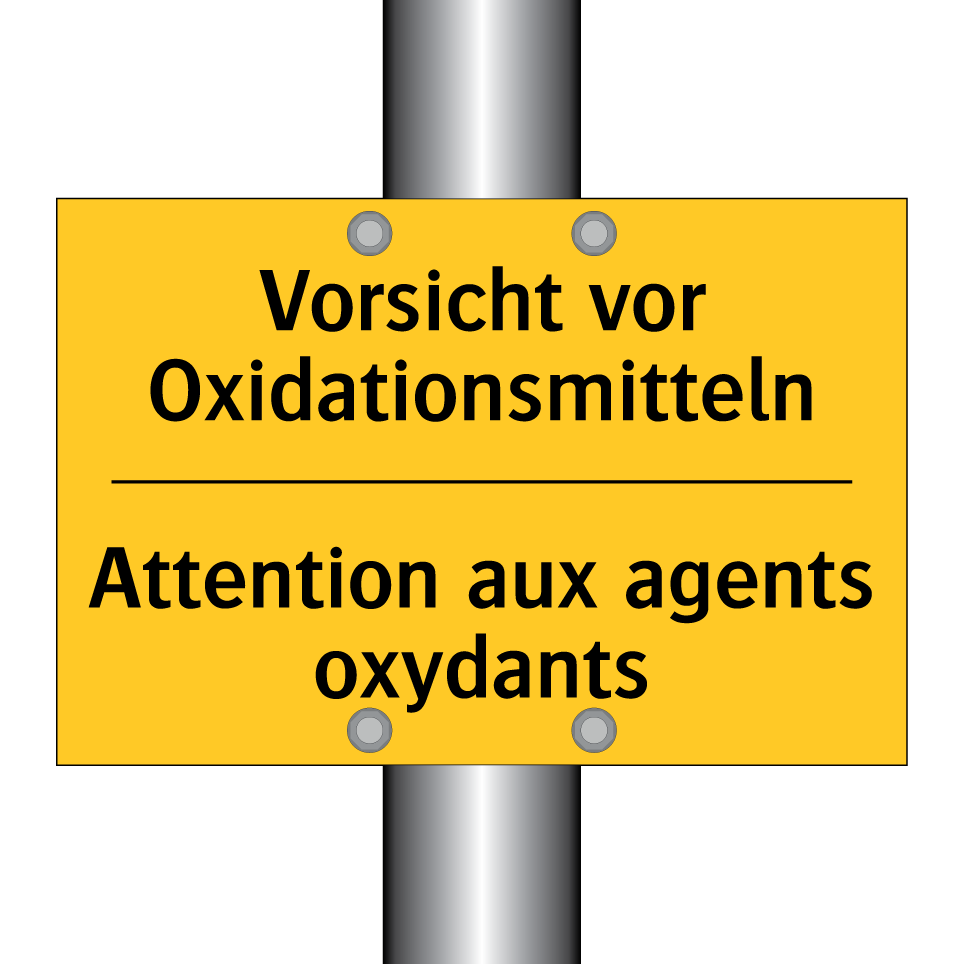 Vorsicht vor Oxidationsmitteln - Attention aux agents oxydants