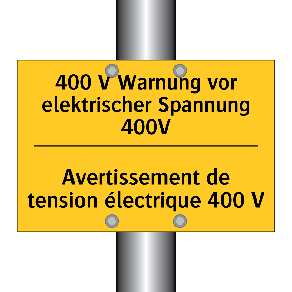 400 V Warnung vor elektrischer /.../ - Avertissement de tension électrique /.../