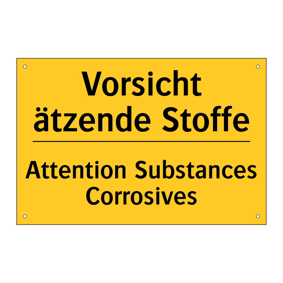 Vorsicht ätzende Stoffe - Attention Substances Corrosives /.../