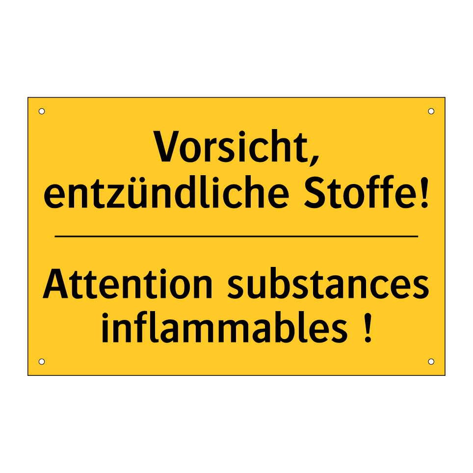 Vorsicht, entzündliche Stoffe! - Attention substances inflammables /.../