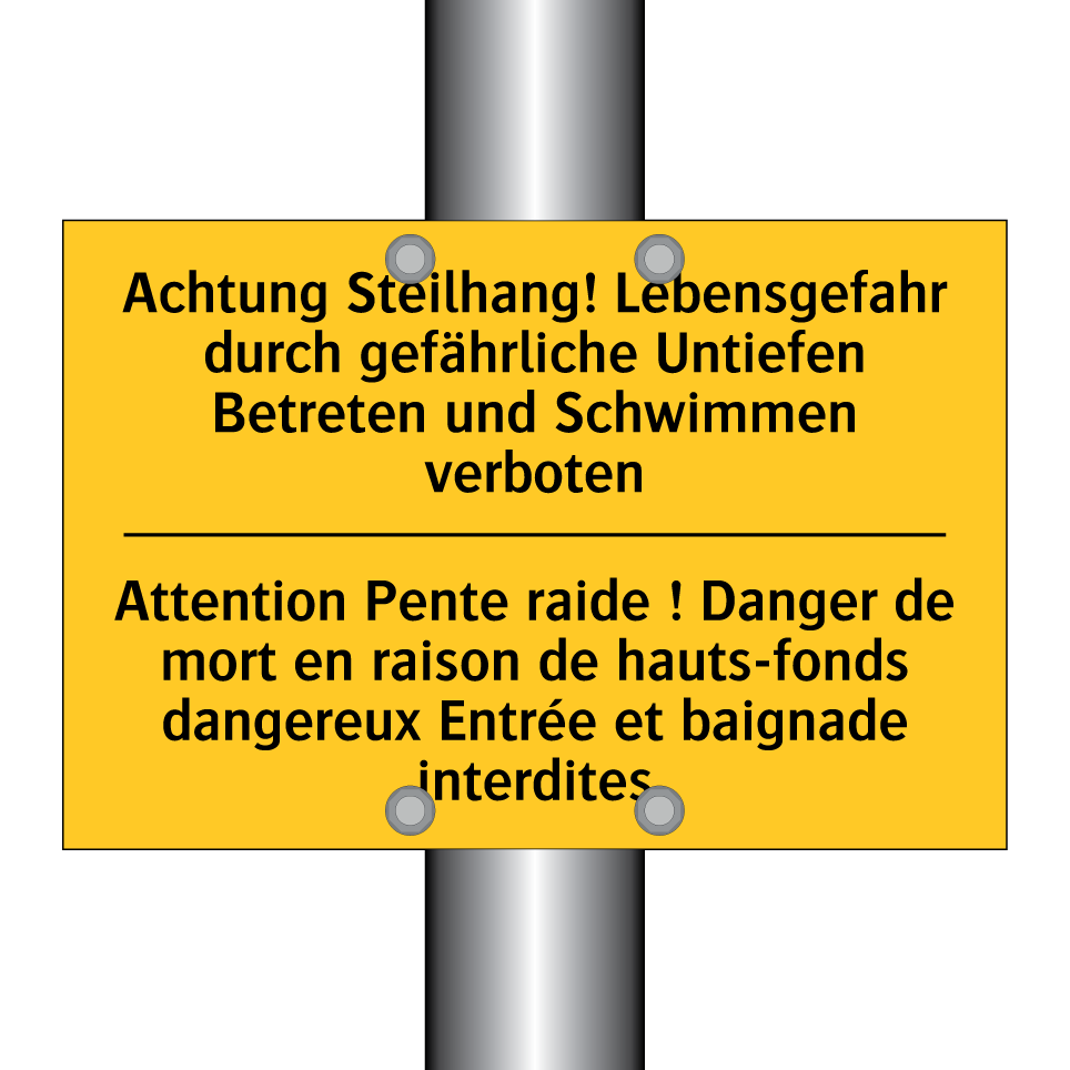 Achtung Steilhang! Lebensgefahr /.../ - Attention Pente raide ! Danger /.../
