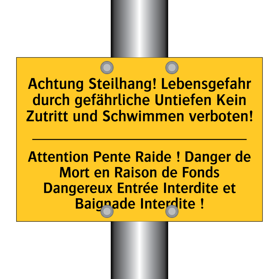 Achtung Steilhang! Lebensgefahr /.../ - Attention Pente Raide ! Danger /.../