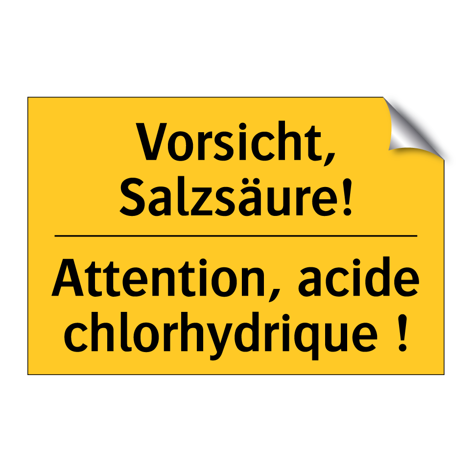 Vorsicht, Salzsäure! - Attention, acide chlorhydrique /.../