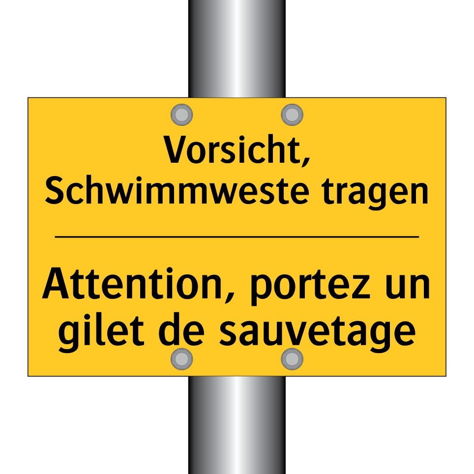 Vorsicht, Schwimmweste tragen - Attention, portez un gilet de /.../