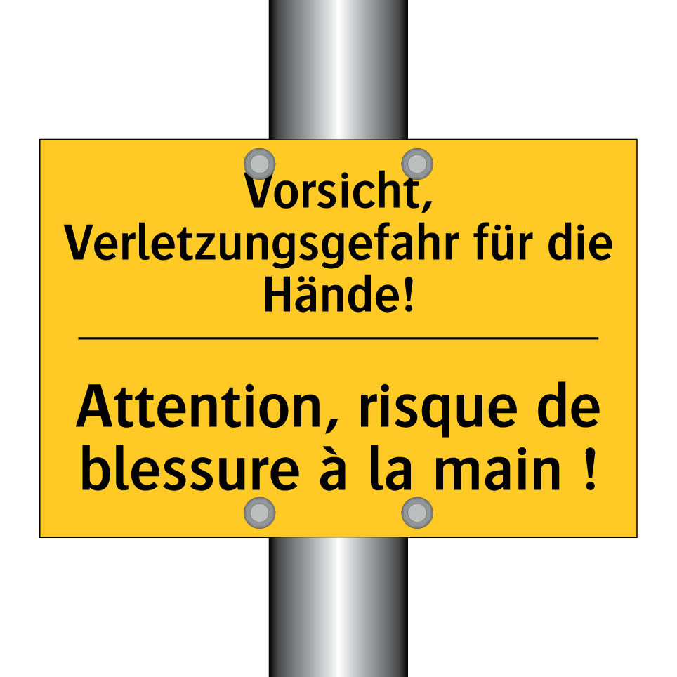 Vorsicht, Verletzungsgefahr für /.../ - Attention, risque de blessure /.../