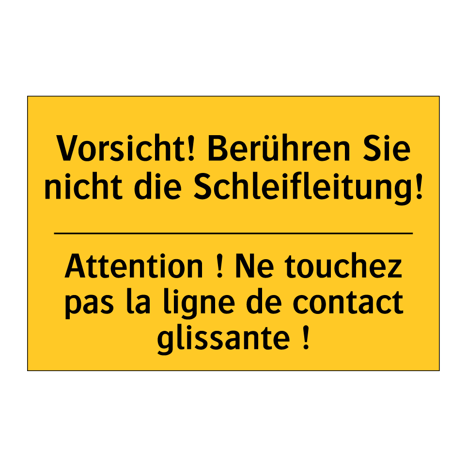 Vorsicht! Berühren Sie nicht die /.../ - Attention ! Ne touchez pas la /.../