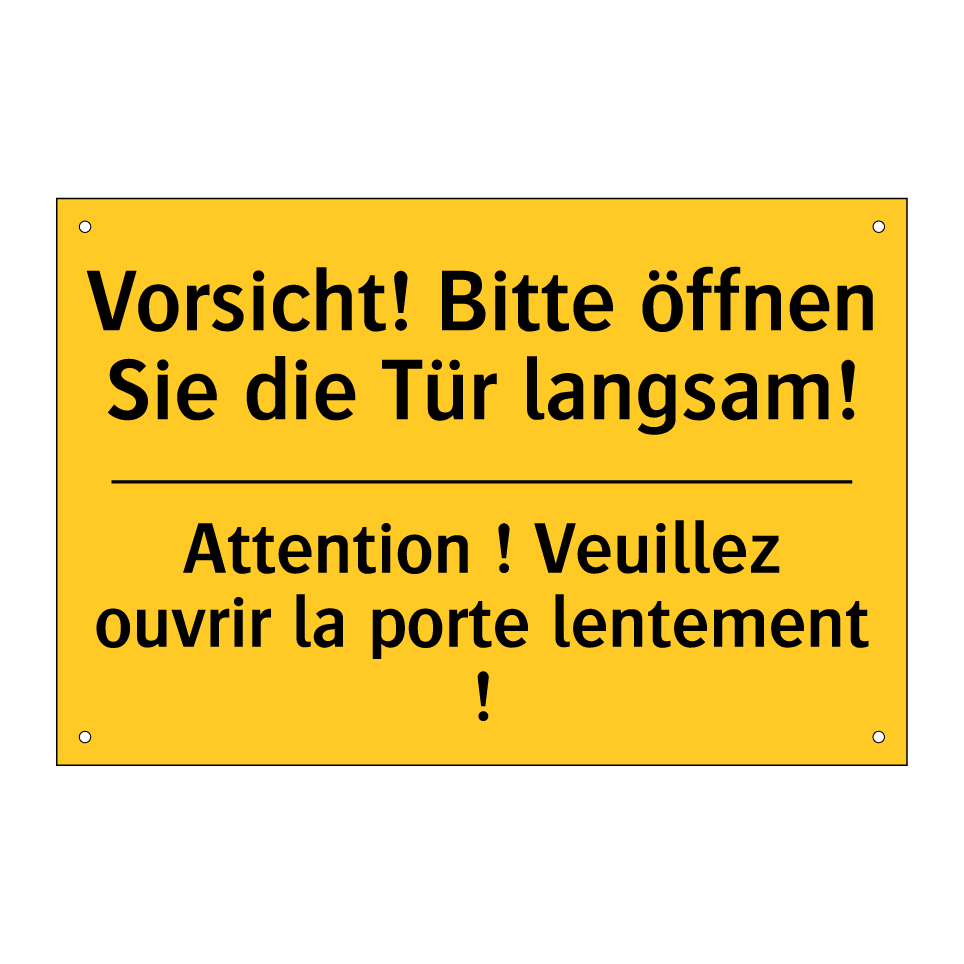 Vorsicht! Bitte öffnen Sie die /.../ - Attention ! Veuillez ouvrir la /.../