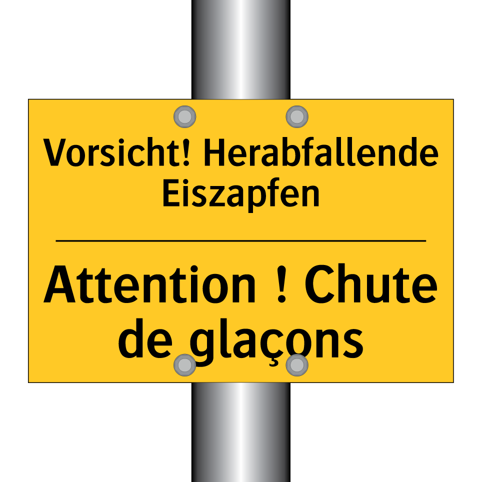 Vorsicht! Herabfallende Eiszapfen /.../ - Attention ! Chute de glaçons