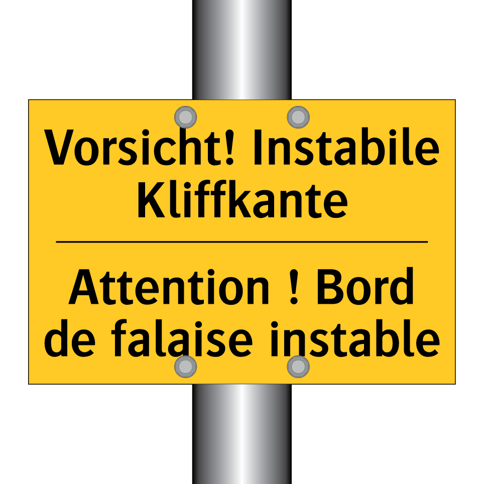 Vorsicht! Instabile Kliffkante - Attention ! Bord de falaise instable /.../