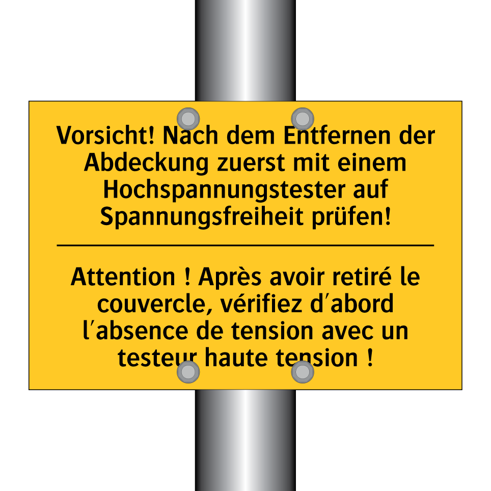 Vorsicht! Nach dem Entfernen der /.../ - Attention ! Après avoir retiré /.../