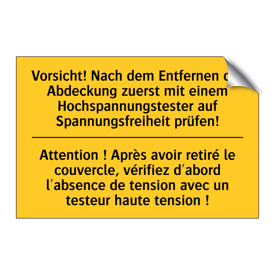 Vorsicht! Nach dem Entfernen der /.../ - Attention ! Après avoir retiré /.../
