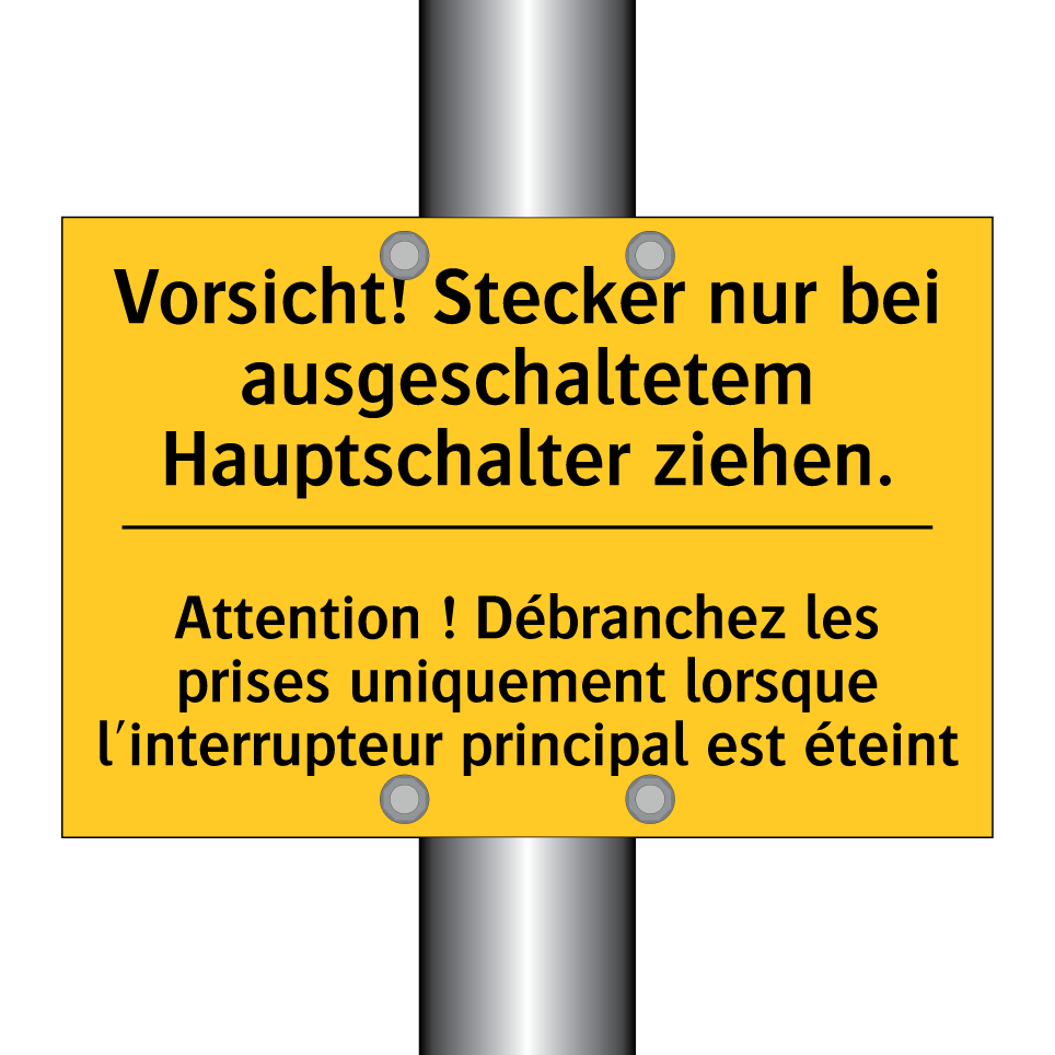 Vorsicht! Stecker nur bei ausgeschaltetem /.../ - Attention ! Débranchez les prises /.../