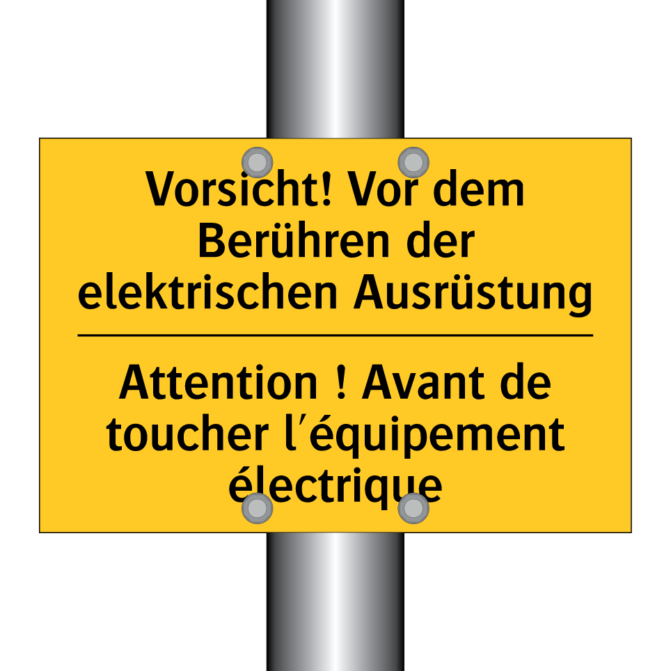 Vorsicht! Vor dem Berühren der /.../ - Attention ! Avant de toucher l'équipement /.../