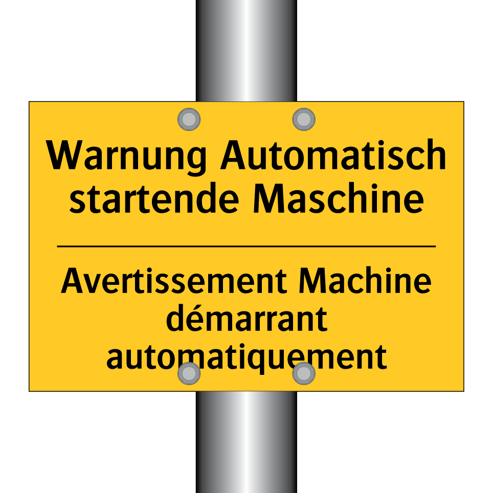 Warnung Automatisch startende /.../ - Avertissement Machine démarrant /.../