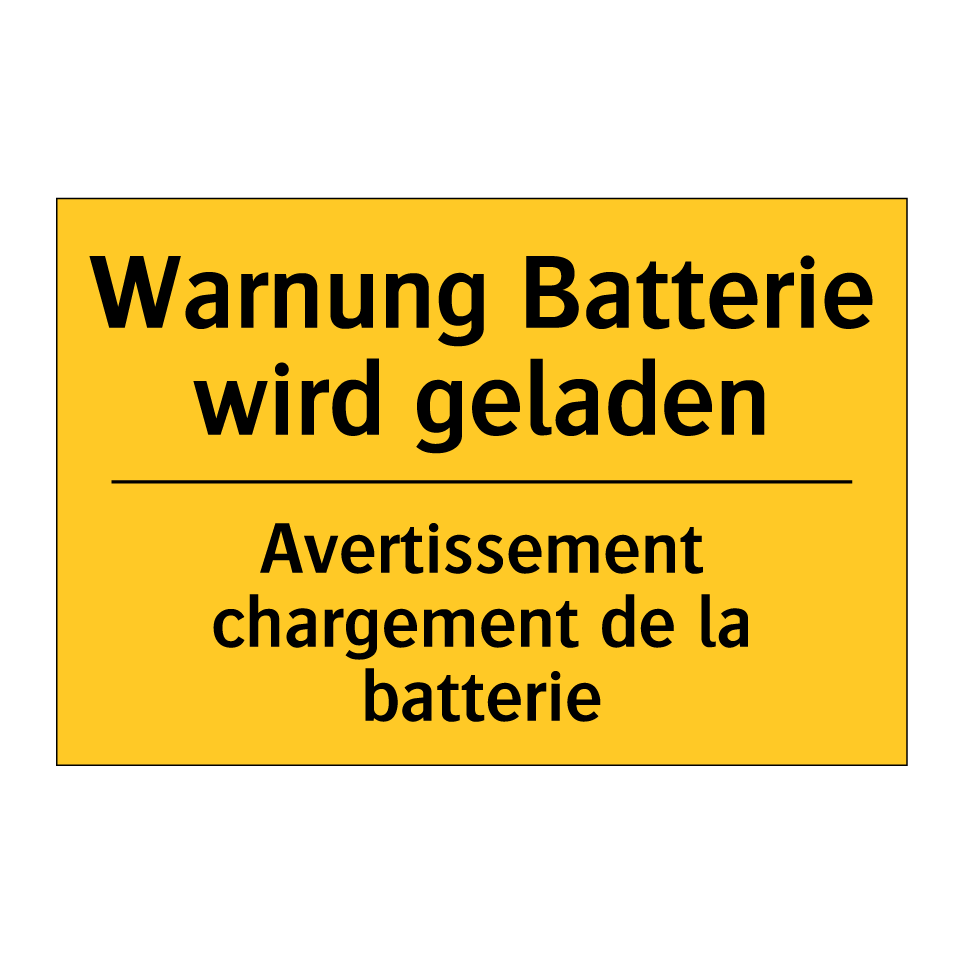 Warnung Batterie wird geladen - Avertissement chargement de la /.../
