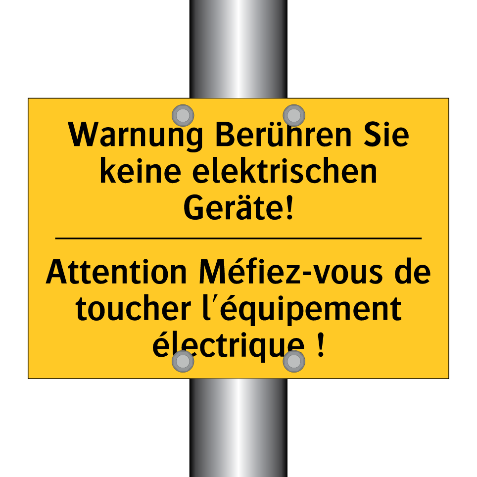 Warnung Berühren Sie keine elektrischen /.../ - Attention Méfiez-vous de toucher /.../