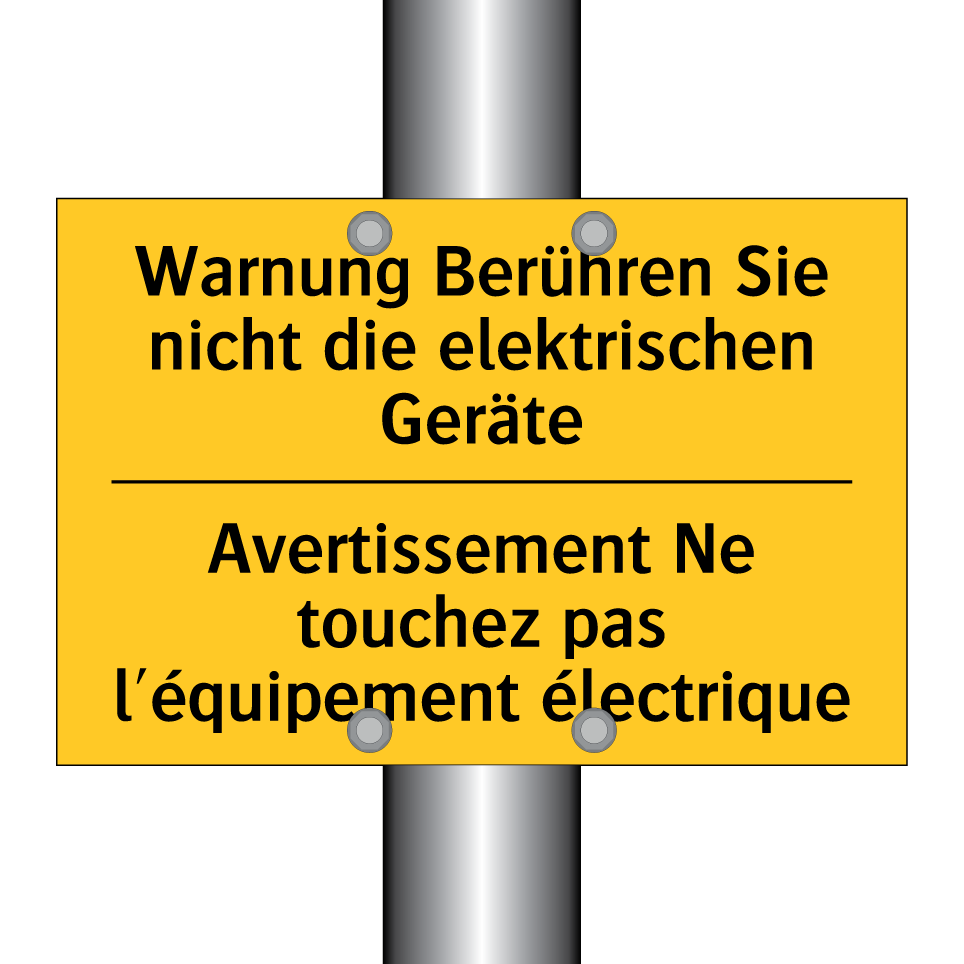 Warnung Berühren Sie nicht die /.../ - Avertissement Ne touchez pas l'équipement /.../