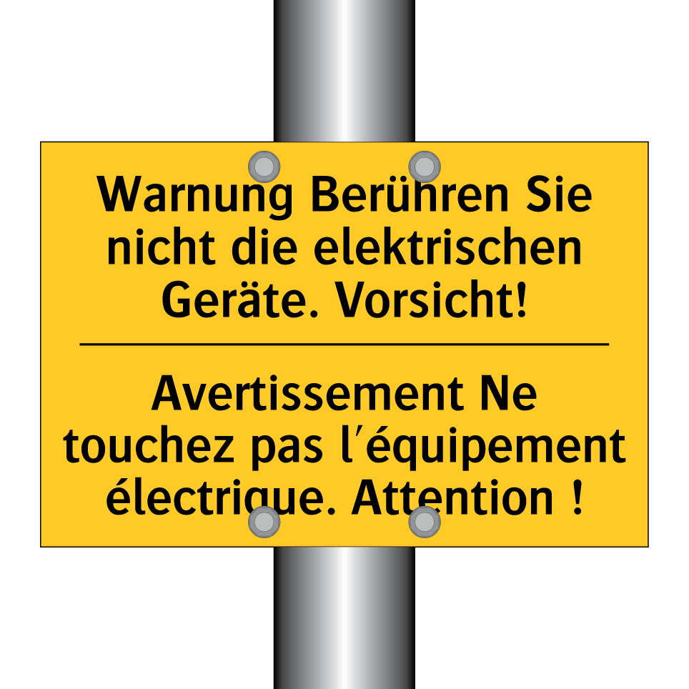 Warnung Berühren Sie nicht die /.../ - Avertissement Ne touchez pas l'équipement /.../
