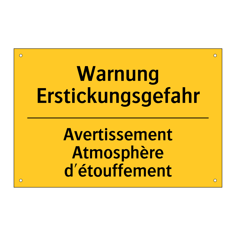 Warnung Erstickungsgefahr - Avertissement Atmosphère d'étouffement /.../