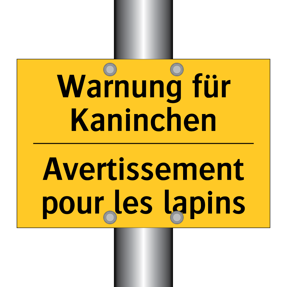 Warnung für Kaninchen - Avertissement pour les lapins
