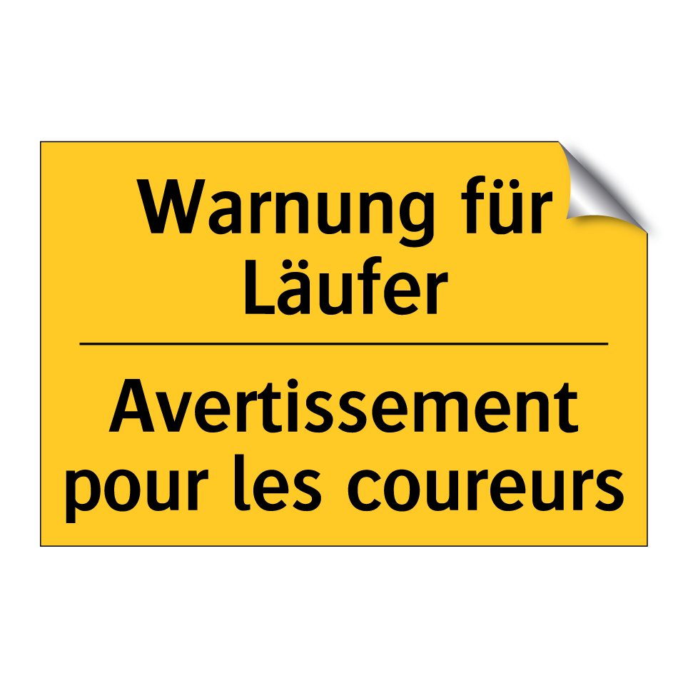 Warnung für Läufer - Avertissement pour les coureurs /.../