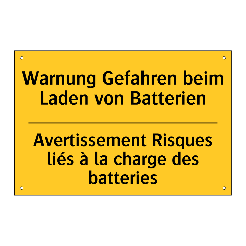 Warnung Gefahren beim Laden von /.../ - Avertissement Risques liés à la /.../