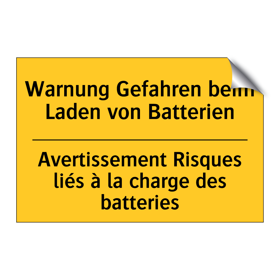 Warnung Gefahren beim Laden von /.../ - Avertissement Risques liés à la /.../
