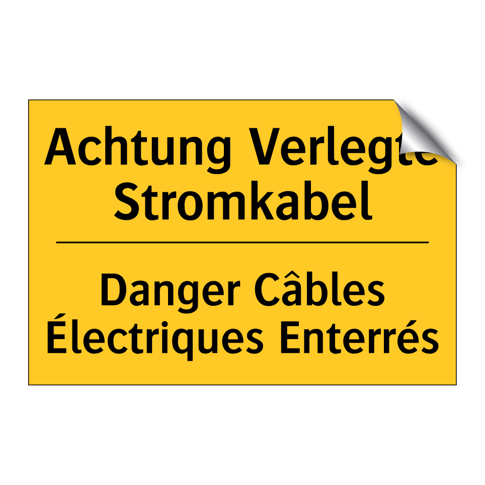 Achtung Verlegte Stromkabel - Danger Câbles Électriques Enterrés /.../