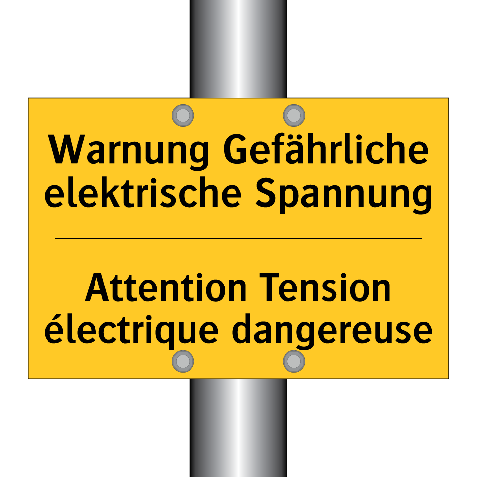 Warnung Gefährliche elektrische /.../ - Attention Tension électrique dangereuse /.../