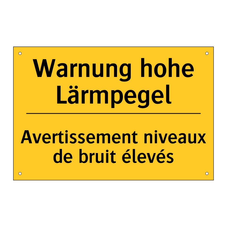 Warnung hohe Lärmpegel - Avertissement niveaux de bruit /.../