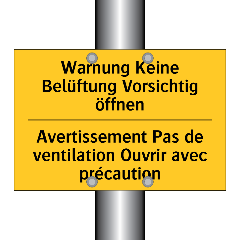 Warnung Keine Belüftung Vorsichtig /.../ - Avertissement Pas de ventilation /.../